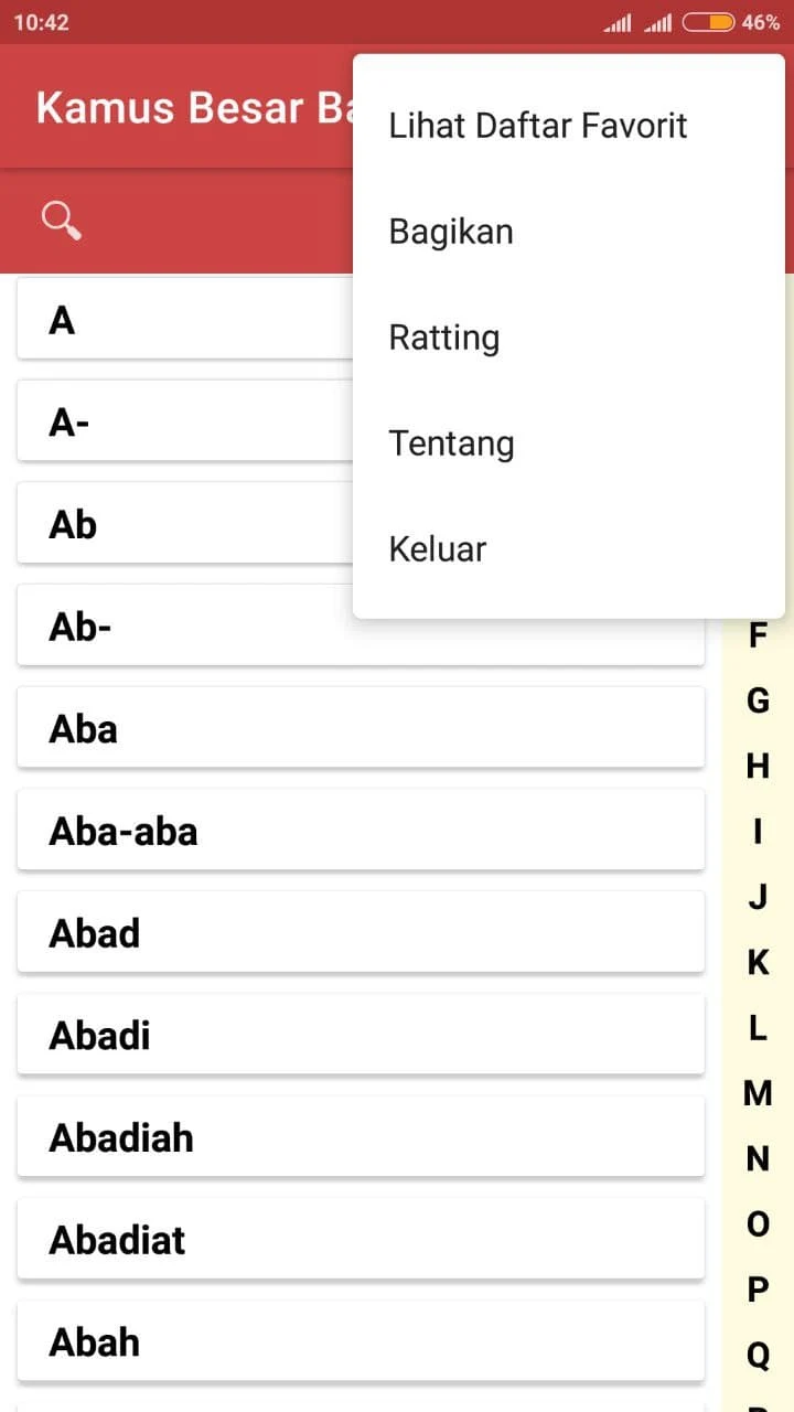 Kamus Bahasa Indonesia screenshot