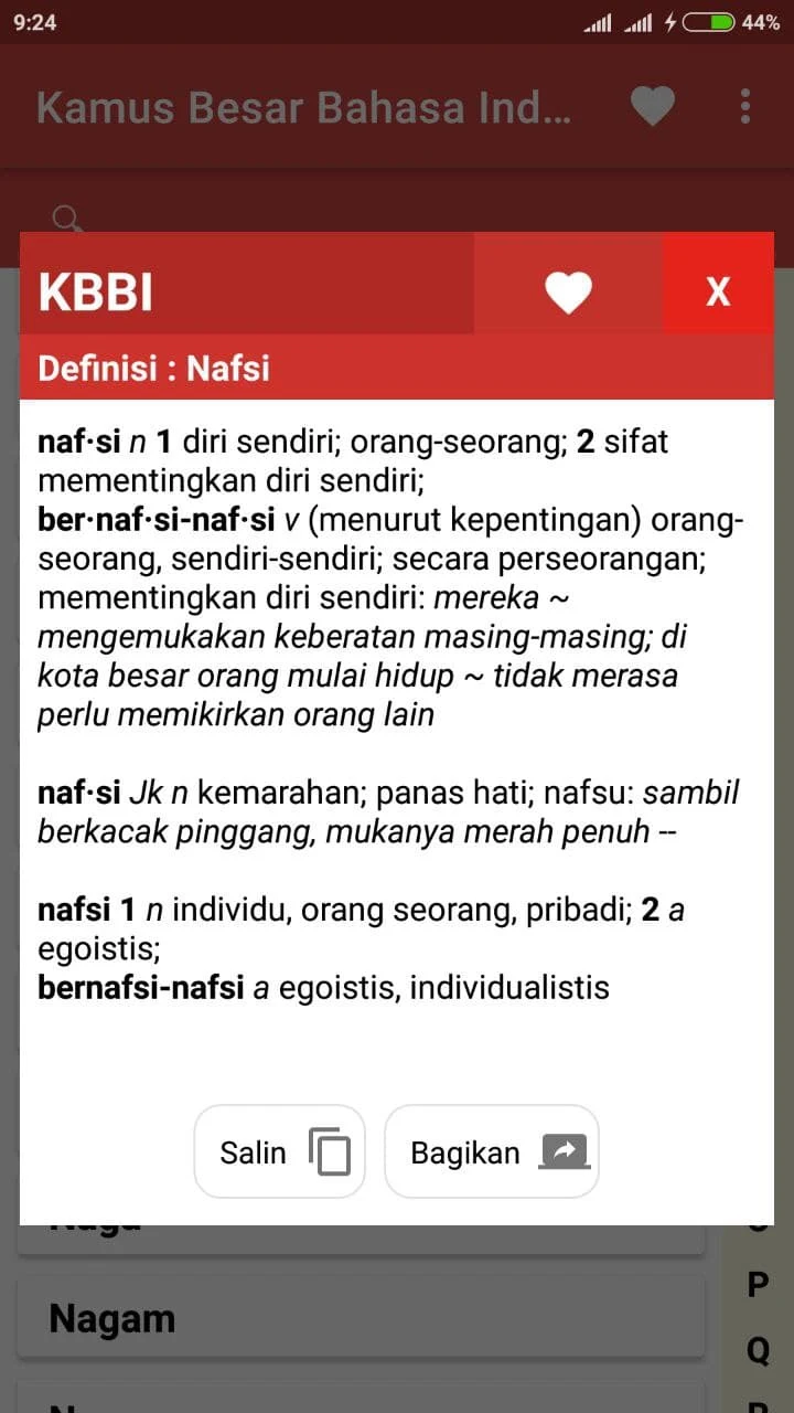 Kamus Bahasa Indonesia screenshot