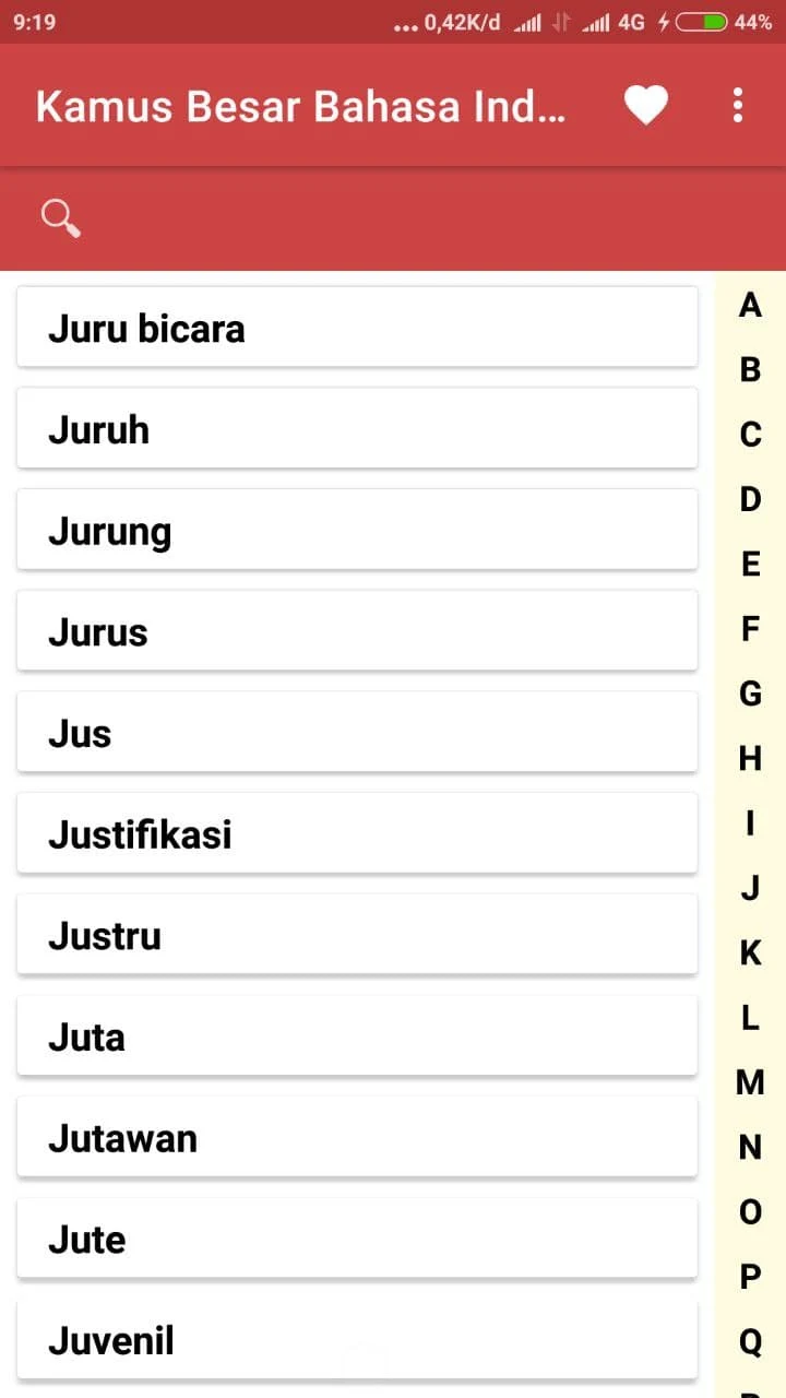 Kamus Bahasa Indonesia screenshot